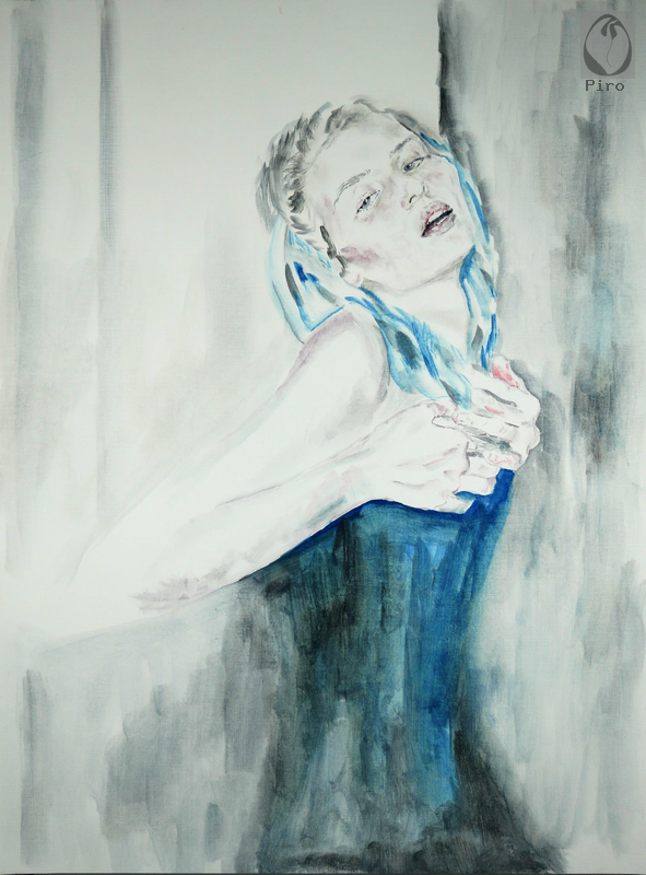 oil on paper - olio su carta di Piro